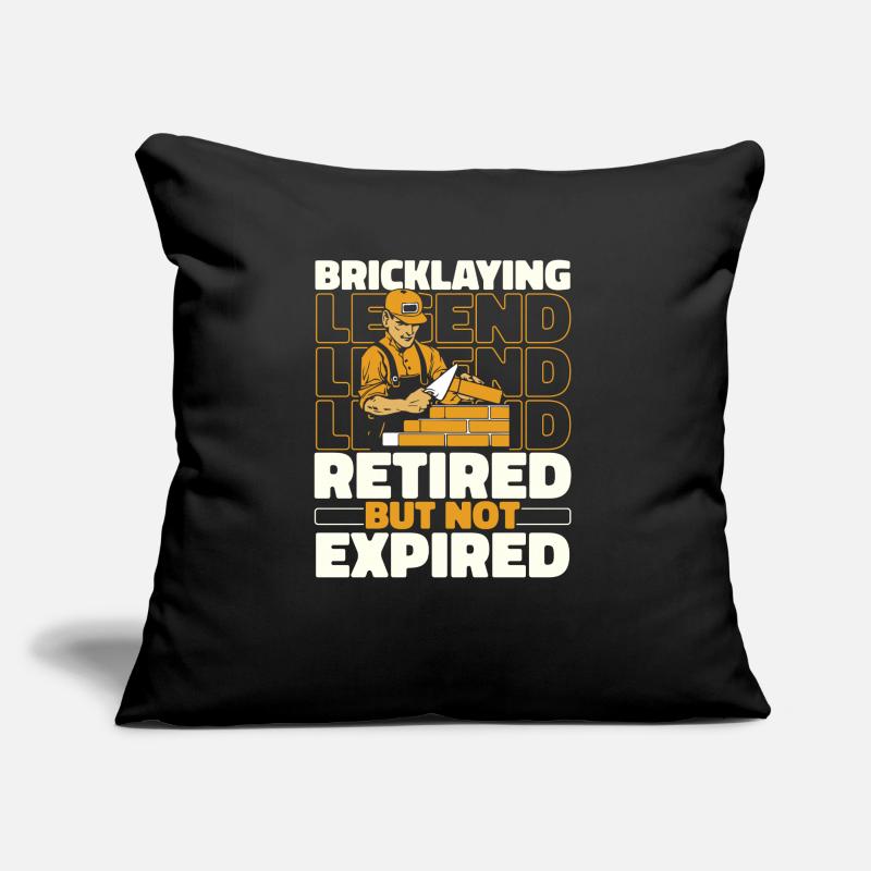 Retired bricklayer Sofa pillow with filling 45cm x 45cm