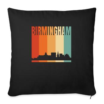 Birmingham - Sofa pillow with filling 45cm x 45cm - black - Front