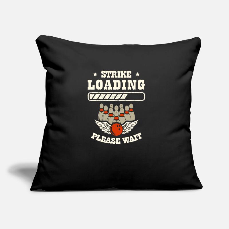 Strike Loading Please Wait Funny Bowling Coussin et housse de 45 x 45 cm