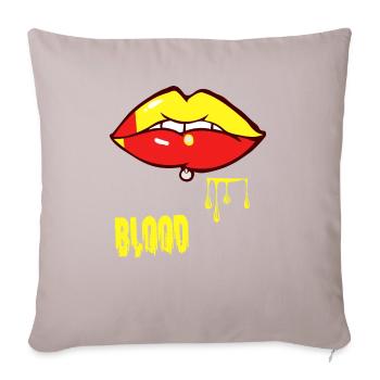 piercing & blood - Sofa pillow with filling 45cm x 45cm - light taupe - Front