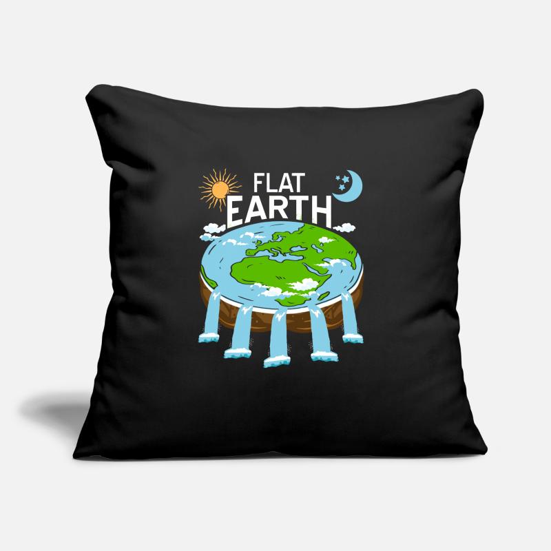 FLAT Earth Retro Flat Earther Designs Coussin et housse de 45 x 45 cm