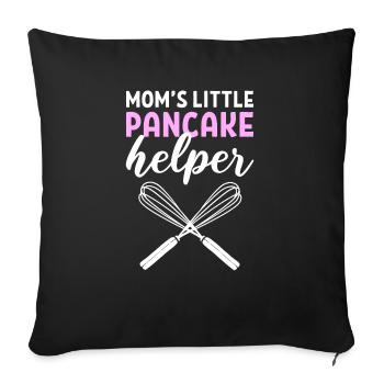 Flapjack Mamas Kleiner Pfannkuchenhelfer - Sofakissen mit Füllung 45 x 45 cm - Schwarz - Vorne