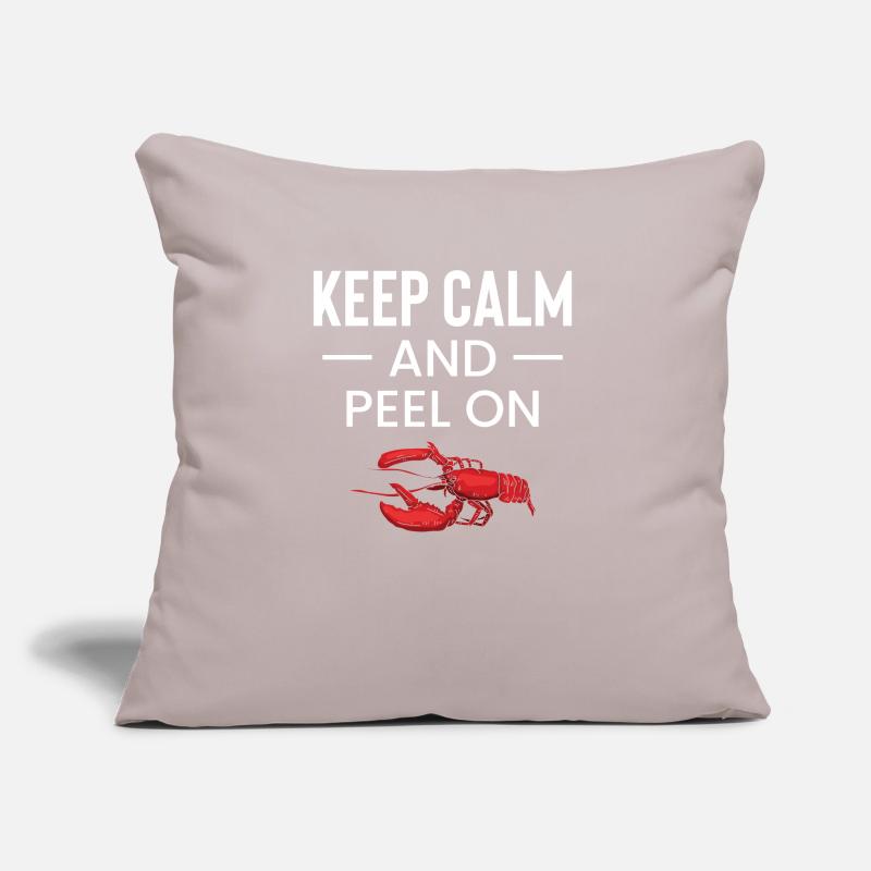 Keep Calm And Peel On Crawfish Sofa pillow with filling 45cm x 45cm