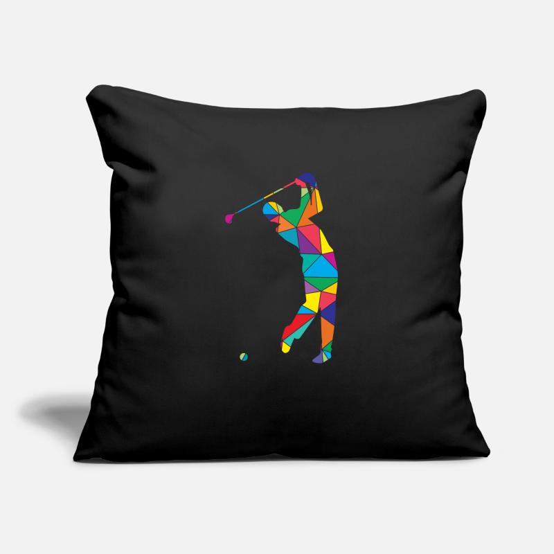 Low Poly Golfer Polygon Golf Sofa pillow with filling 45cm x 45cm