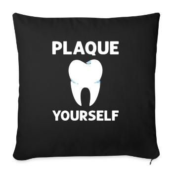 Place yourself. Orthodontics Dentures - Sofa pillow with filling 45cm x 45cm - black - Front