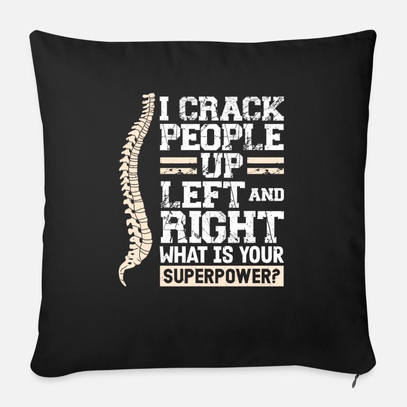Physiotherapeut Chiropraktiker Chiropraktik Gesche - Sofakissen mit Füllung 45 x 45 cm - Schwarz