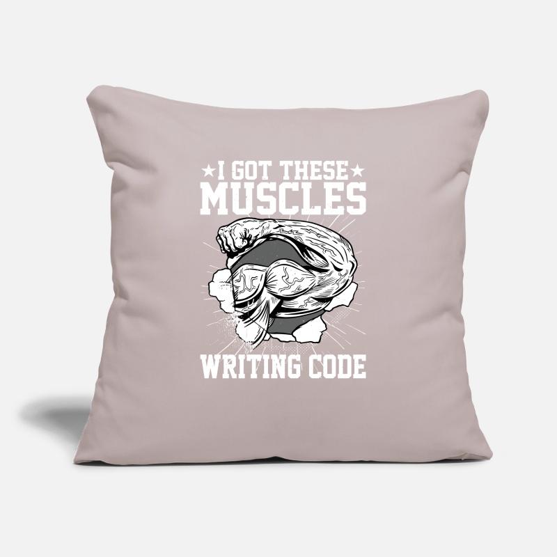 J’ai ces muscles qui écrivent le code 5 Coussin et housse de 45 x 45 cm