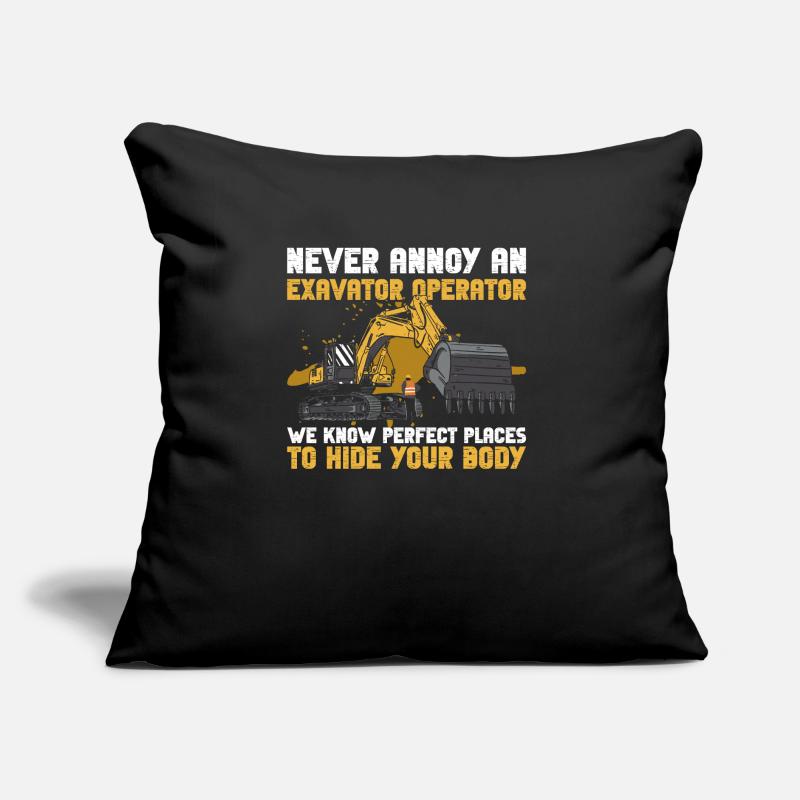 Bagger Baggerführer Baggerfahrer Coussin et housse de 45 x 45 cm