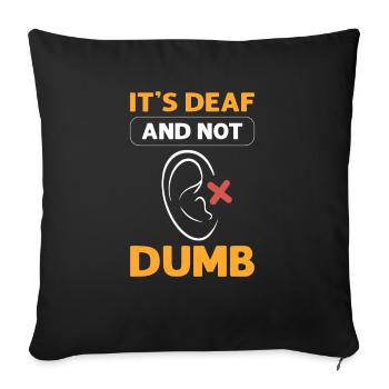 C’est sourd - Coussin et housse de 45 x 45 cm - noir - Devant