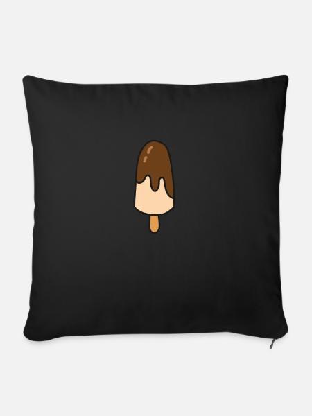 Lustiges Eiscreme-Zitat - Sofakissen mit Füllung 45 x 45 cm - Schwarz
