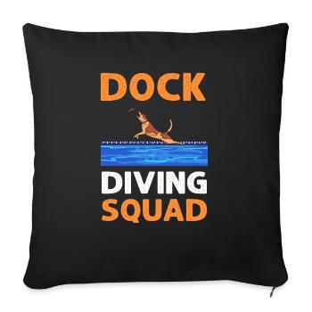 Dock dive cadre. Water Sports Dog Sport Dog Dock - Sofa pillow with filling 45cm x 45cm - black - Front
