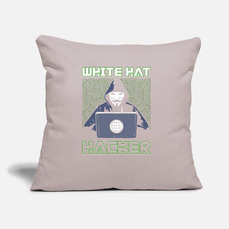White Hat Hacker Hacking Programming Dark Net Sofakissen mit Füllung 45 x 45 cm