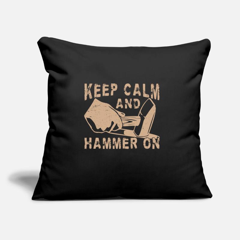 Blacksmithing Keep Calm And Hammer On Gift Idea Sofakissen mit Füllung 45 x 45 cm