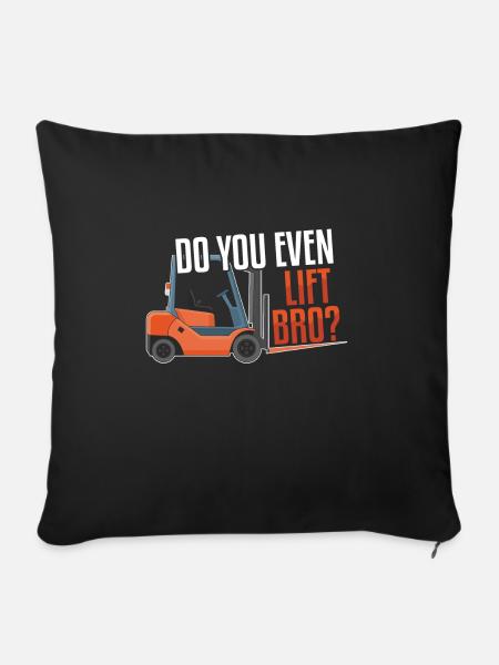 Heben Sie Gabelstaplerfahrer Fahrer Gabelstapler - Sofakissen mit Füllung 45 x 45 cm - Schwarz