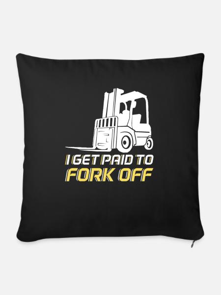 Gabelstaplerfahrer Gabelstaplerfahrer Gabelstapler - Sofakissen mit Füllung 45 x 45 cm - Schwarz