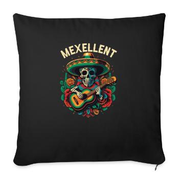 Mexellent Mexican Life Mexico Pride Country - Sofa pillow with filling 45cm x 45cm - black - Front