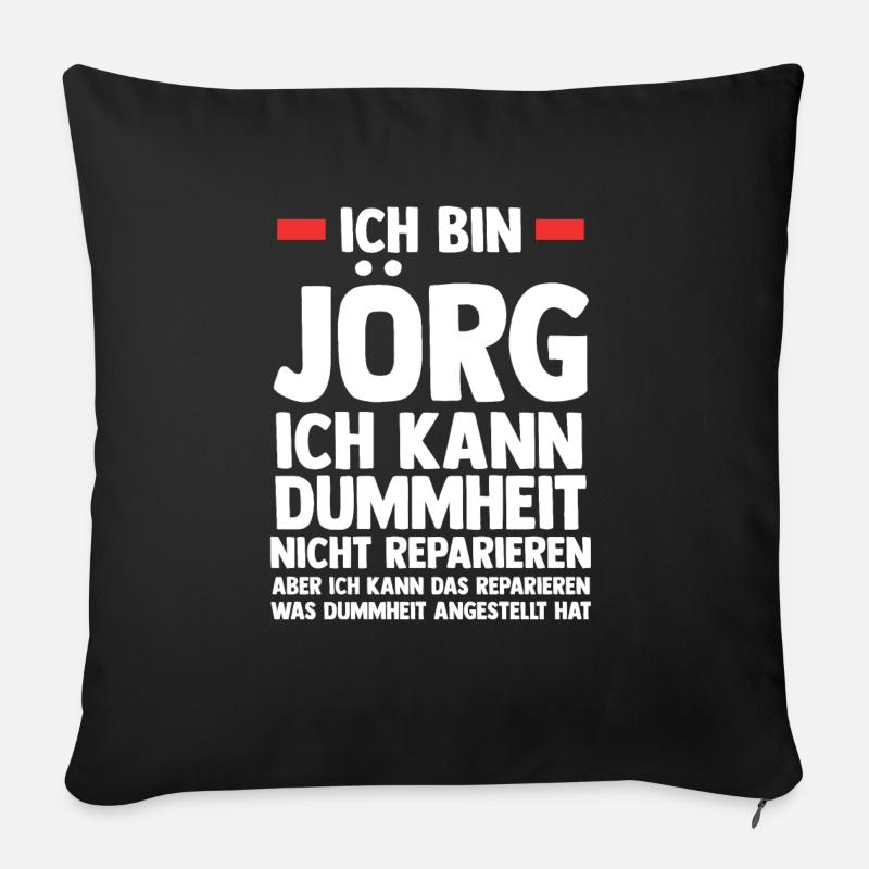 Jorg - Sofakissen mit Füllung 45 x 45 cm - Schwarz