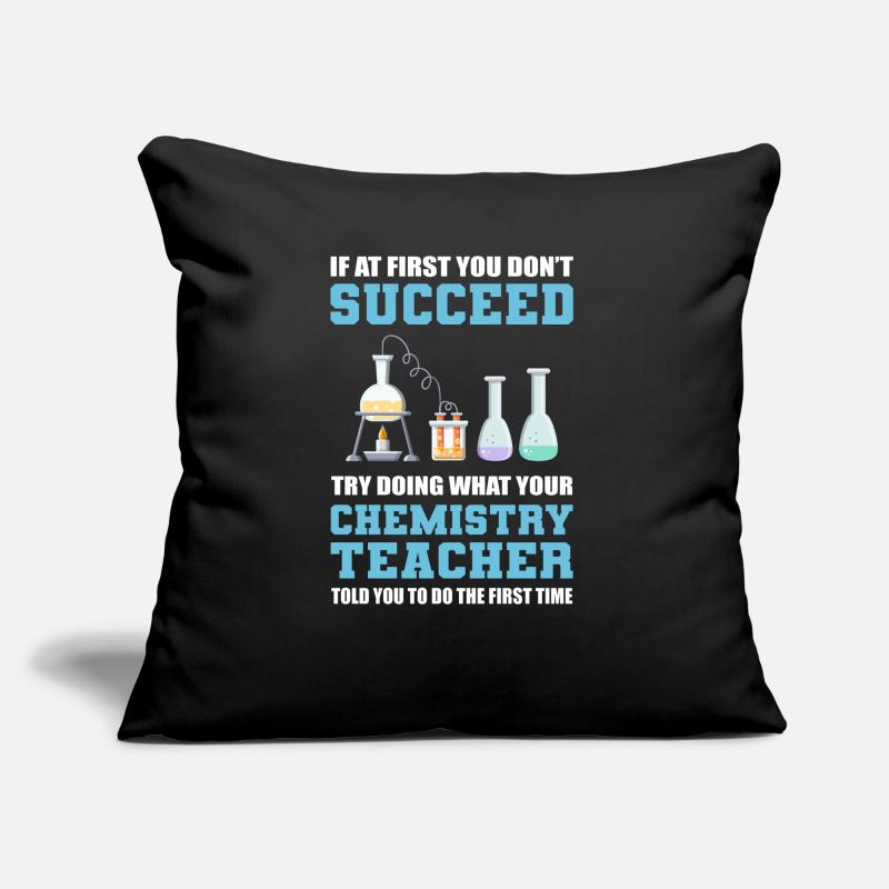 Professeur de chimie Professeur de sciences Coussin et housse de 45 x 45 cm