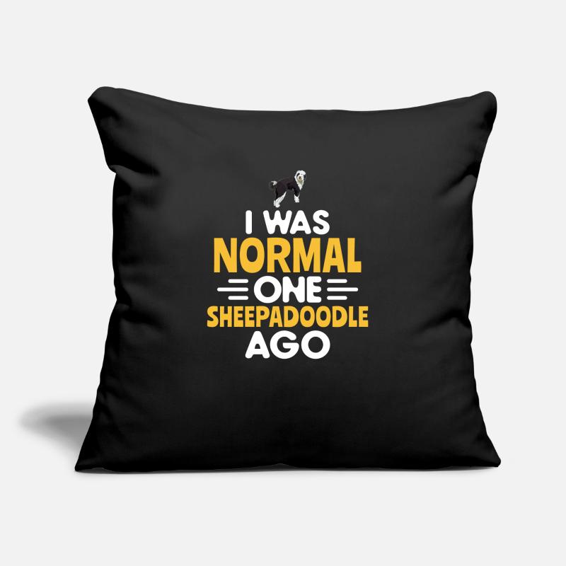 Sheepadoodle Doodle Dog Coussin et housse de 45 x 45 cm