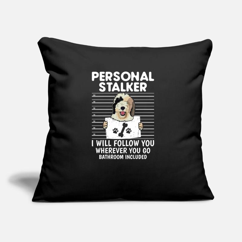 Sheepadoodle Doodle Hund Sofakissen mit Füllung 45 x 45 cm