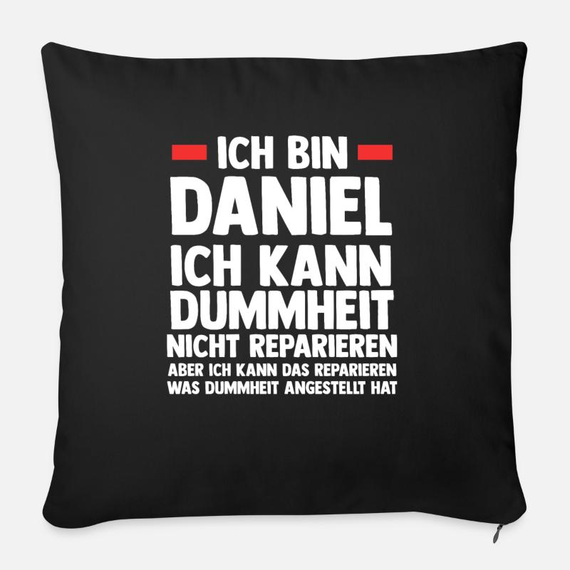 Daniel - Sofakissen mit Füllung 45 x 45 cm - Schwarz
