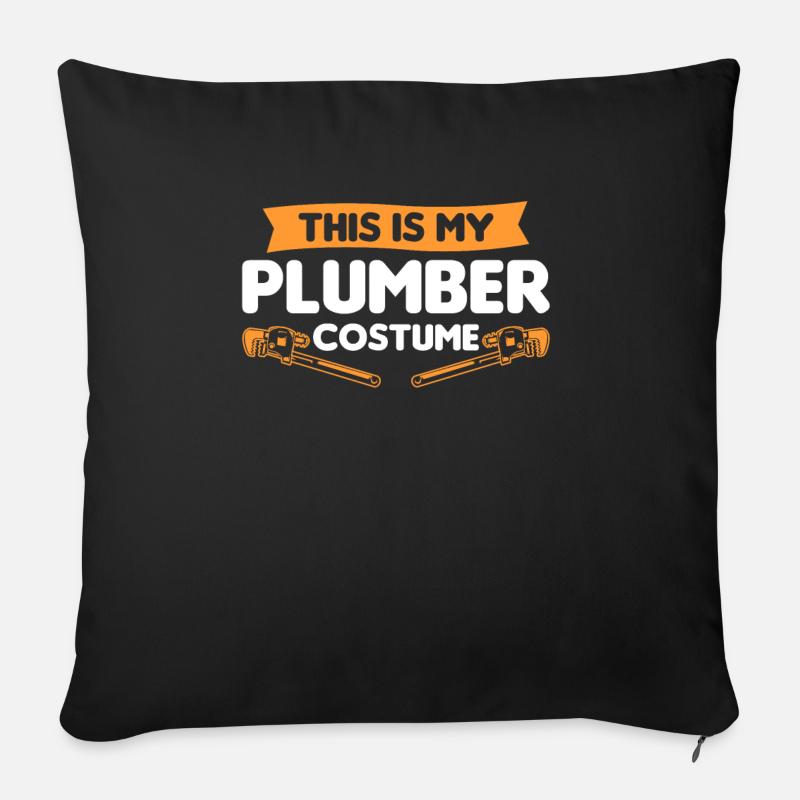 C’est mon costume de plombier plombier plombiers - Coussin et housse de 45 x 45 cm - noir