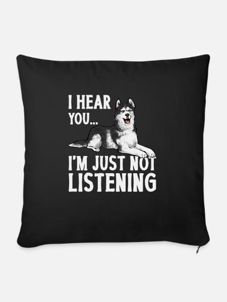 Alaskan Malamute Hund - Sofakissen mit Füllung 45 x 45 cm - Schwarz