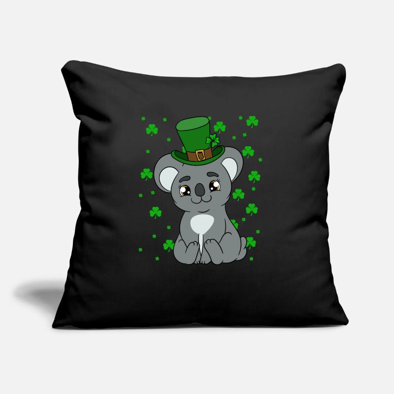 Mignon koala avec chapeau Saint-Patrick Coussin et housse de 45 x 45 cm