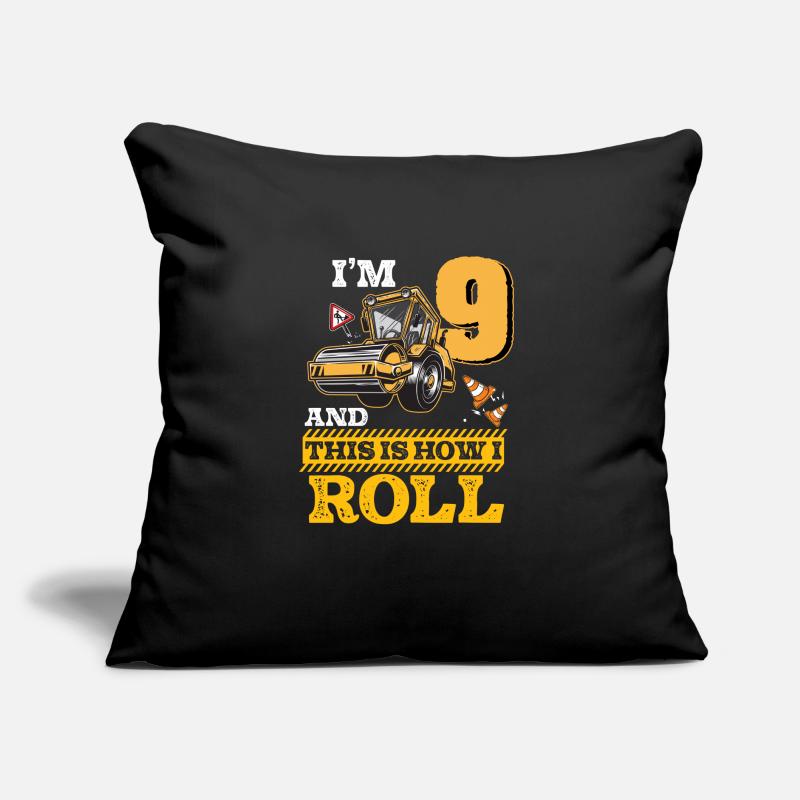 This Is How I Roll Asphalt Roller 9 Year Old 9th Sofa pillow with filling 45cm x 45cm