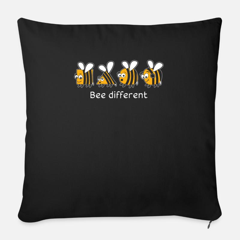 Bee Different Bienen - Sofakissen mit Füllung 45 x 45 cm - Schwarz