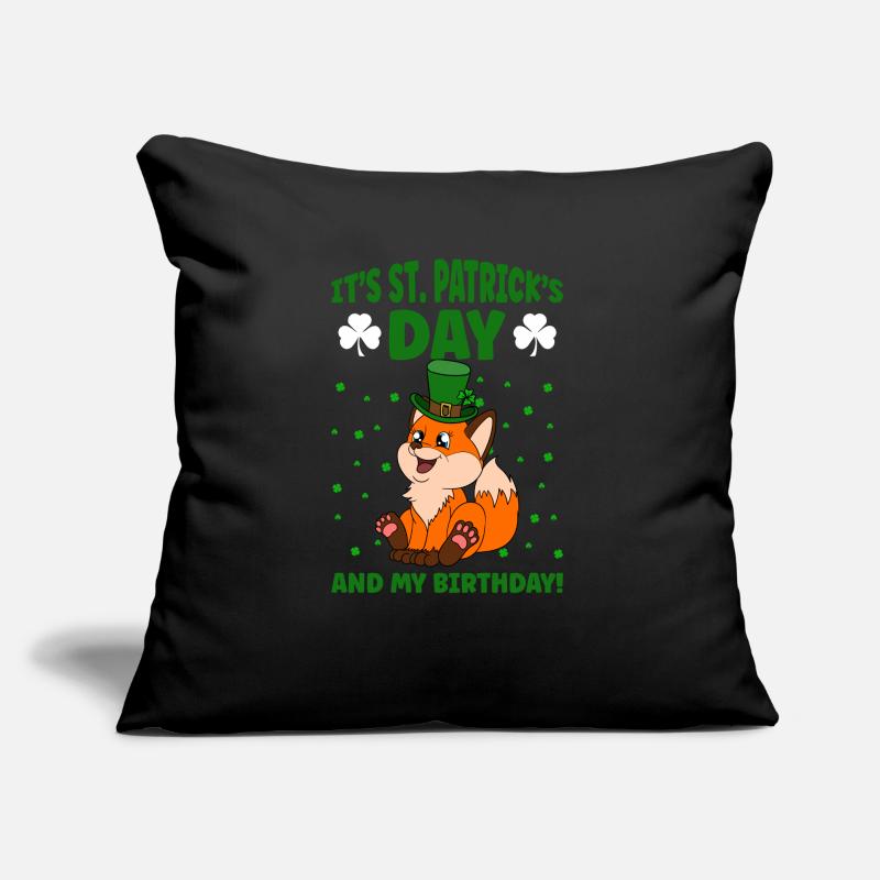 Mignon trèfle renard Saint-Patrick Coussin et housse de 45 x 45 cm
