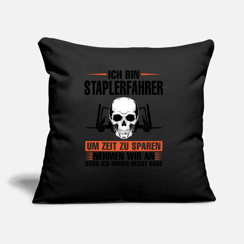 Staplerfahrer Beruf Gabelstaplerfahrer Geschenk Sofakissen mit Füllung 45 x 45 cm