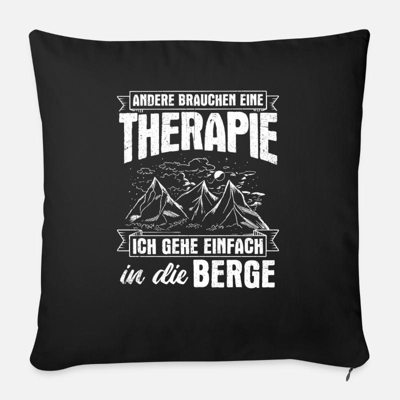 Berge Bergsteiger Wanderer Kletterer Geschenk Skif - Sofakissen mit Füllung 45 x 45 cm - Schwarz