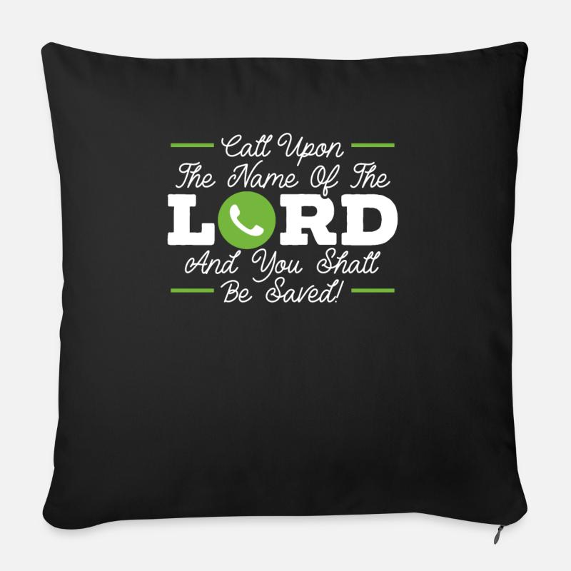 Christlich Gläubiger Religiöser Pastor Bibel - Sofakissen mit Füllung 45 x 45 cm - Schwarz