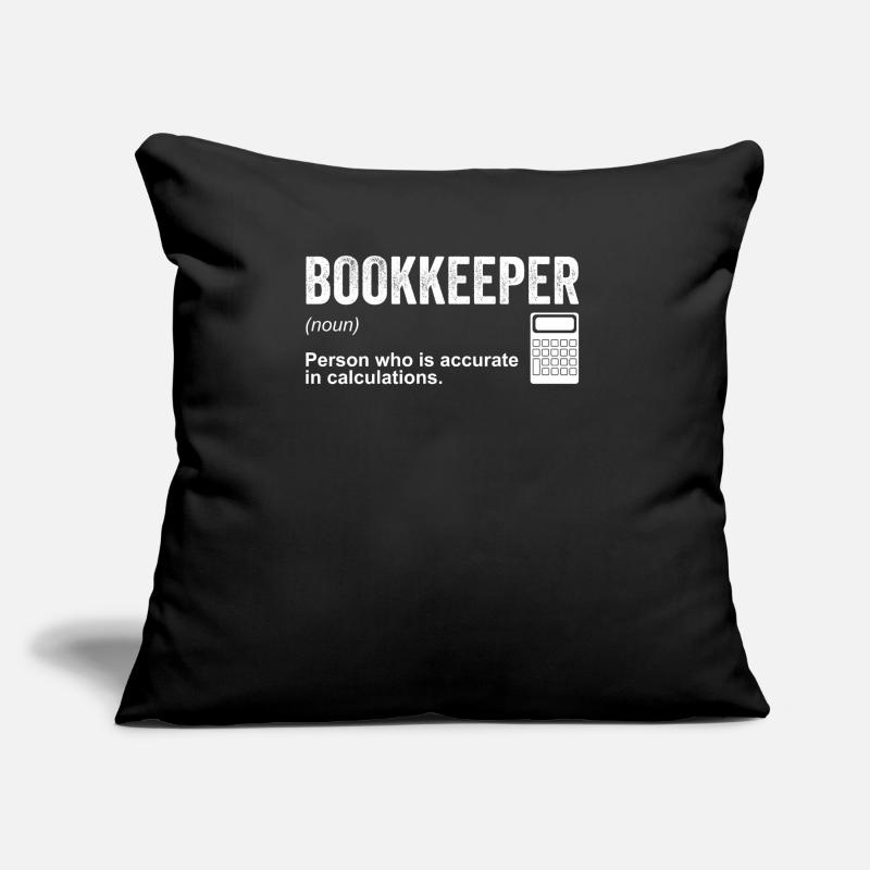 Tenue de livres Comptable Comptable Coussin et housse de 45 x 45 cm
