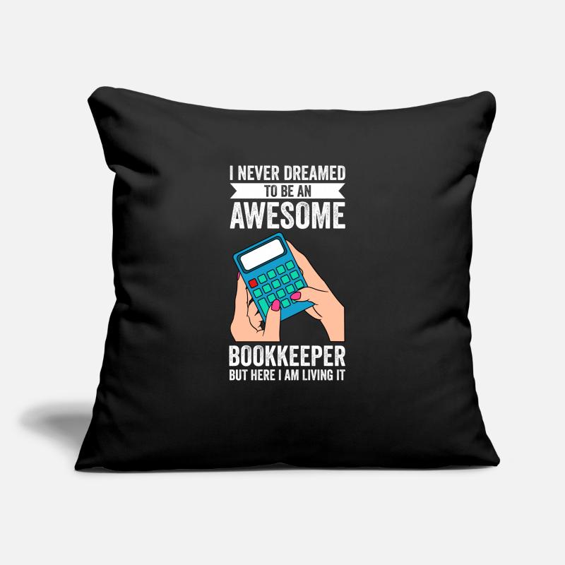 Tenue de livres Comptable Comptable Coussin et housse de 45 x 45 cm