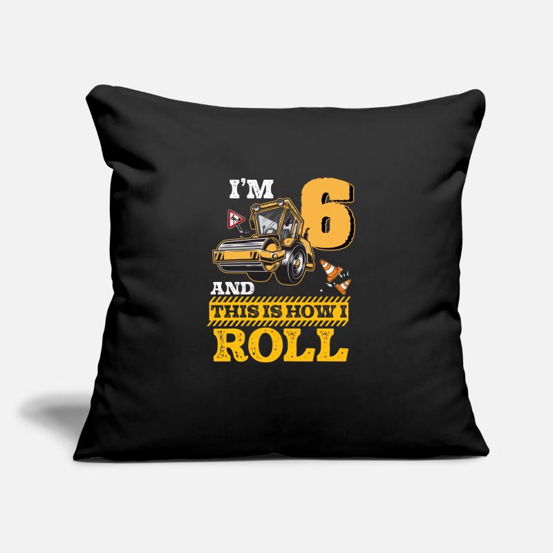 This Is How I Roll Asphalt Roller 6 Year Old 6th Sofa pillow with filling 45cm x 45cm