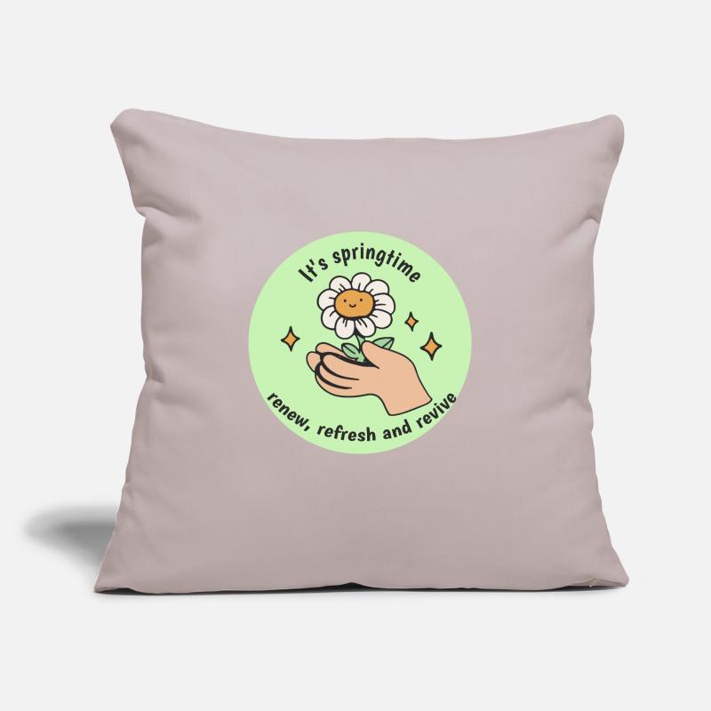 It's Spring Time Renew Refresh & Revive Spring Sofa pillow with filling 45cm x 45cm