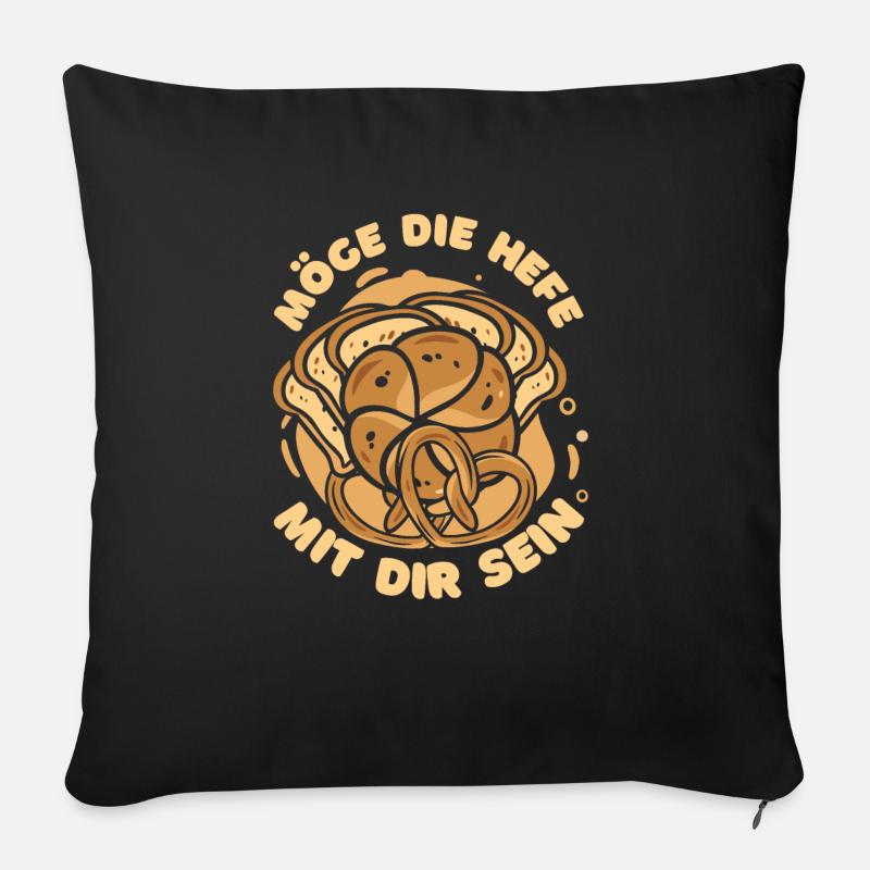 Backen Bäcker Bäckerei Hefe Bckermeister - Sofakissen mit Füllung 45 x 45 cm - Schwarz