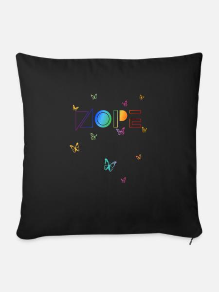 NOPE - sei kein ja-Sager! - Sofakissen mit Füllung 45 x 45 cm - Schwarz