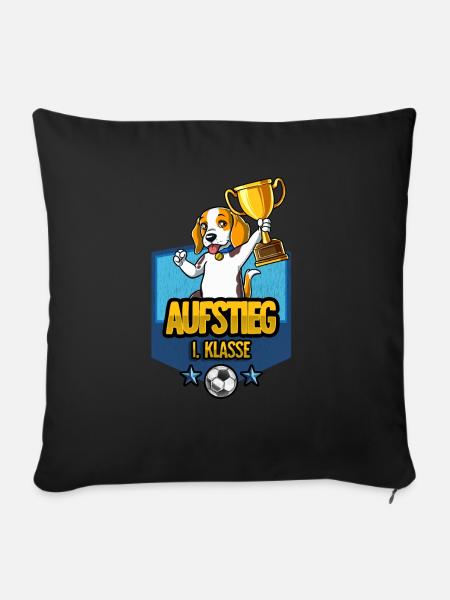 Aufstieg 1. Klasse Einschulung - Sofakissen mit Füllung 45 x 45 cm - Schwarz