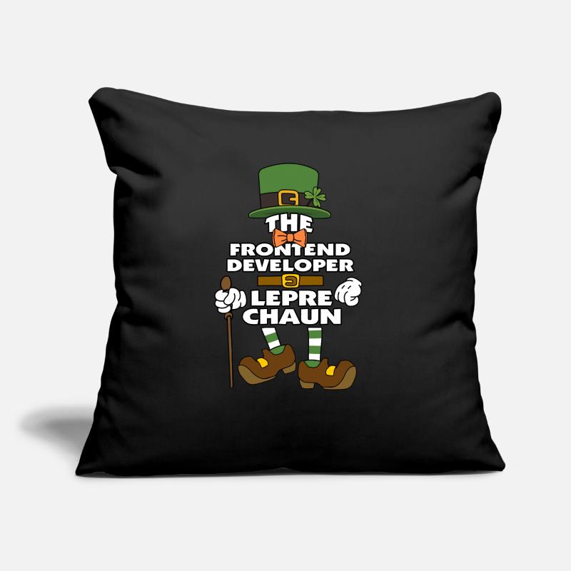 The Frontend Developer Leprechaun St Patrick's Day Sofa pillow with filling 45cm x 45cm