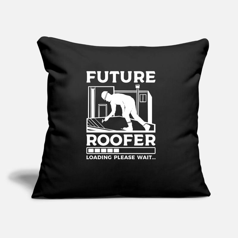 Future Roofer Loading Bitte warten Dachdecker Sofakissen mit Füllung 45 x 45 cm