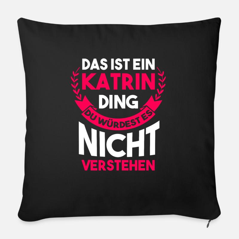 Katrin - Sofakissen mit Füllung 45 x 45 cm - Schwarz