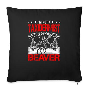 Fill your beaver Taxidermist Expert - Sofa pillow with filling 45cm x 45cm - black - Front