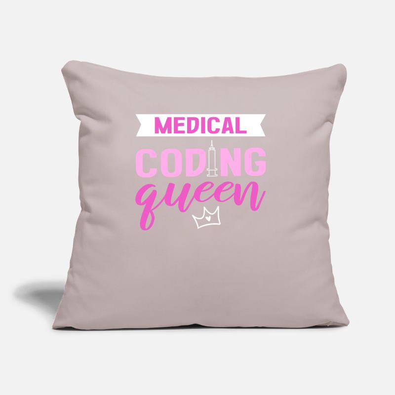 Medical Coding Queen Clinical Coder Medical Coder Sofa pillow with filling 45cm x 45cm