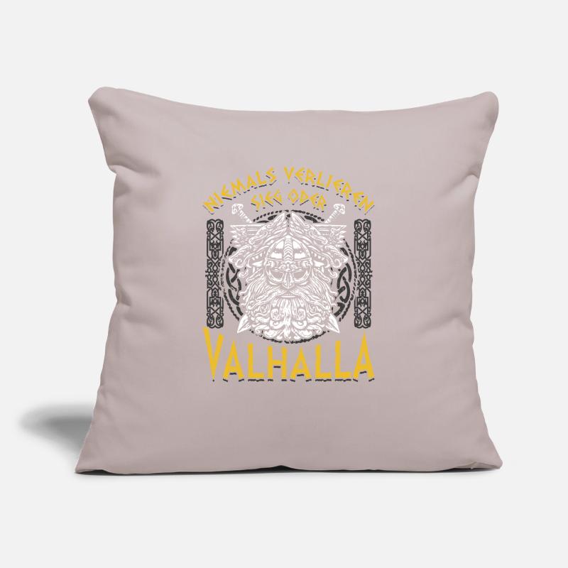 Niemals Verlieren, Sieg oder Valhalla Wikinger Sofakissen mit Füllung 45 x 45 cm