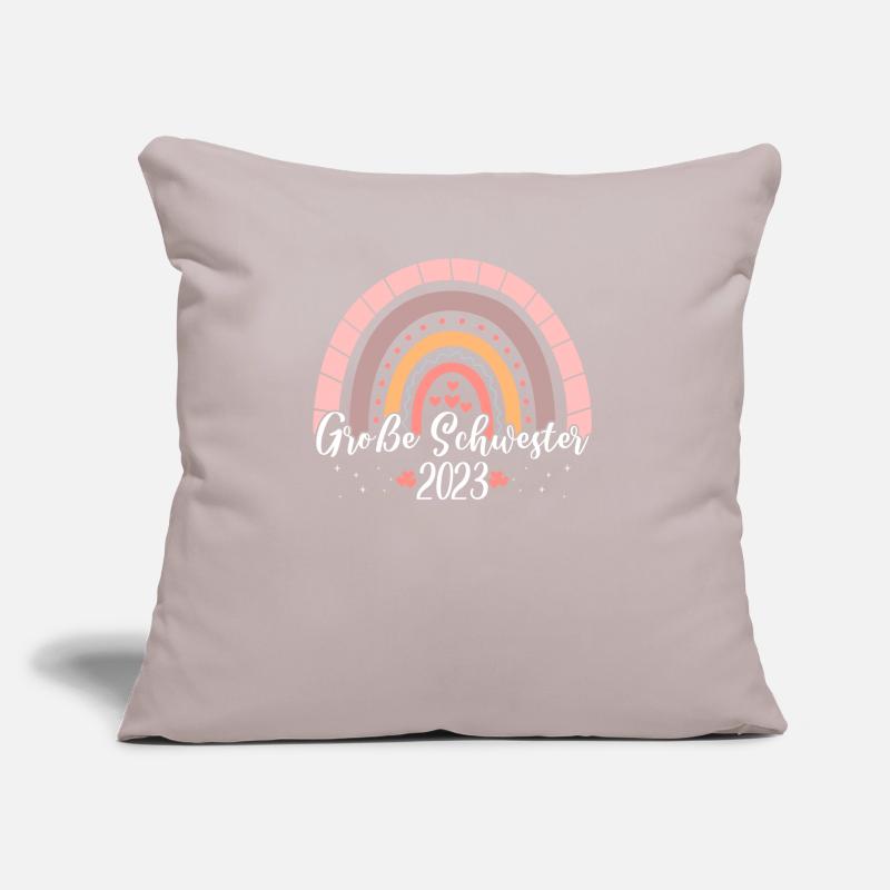 Große Schwester 2023 Boho Regenbogen Mädchen Sofakissen mit Füllung 45 x 45 cm