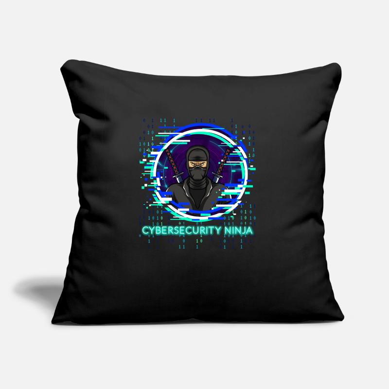 Programmeur de code ninja de cybersécurité Nerd Coussin et housse de 45 x 45 cm