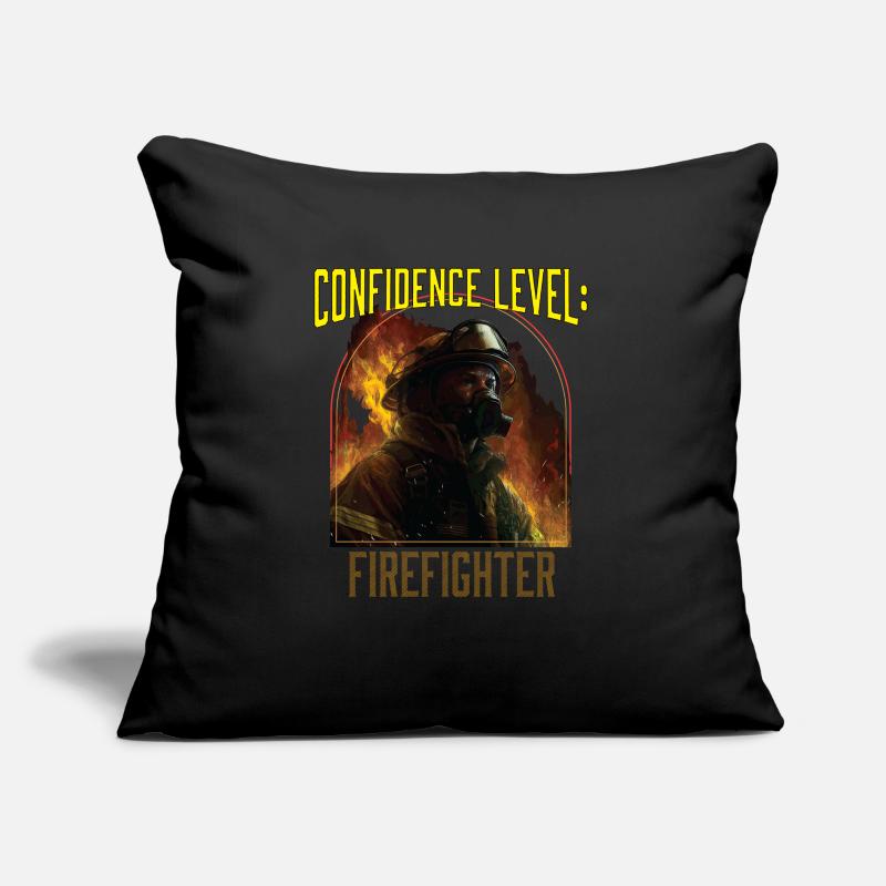Confidence Level: Firefighter Best Fireman Ever Sofakissen mit Füllung 45 x 45 cm
